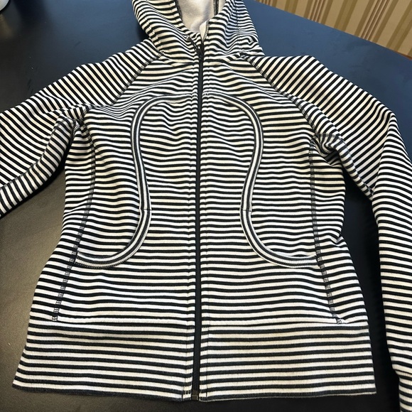 lululemon athletica Jackets & Blazers - lululemon athletica Black and White Striped Jacket
